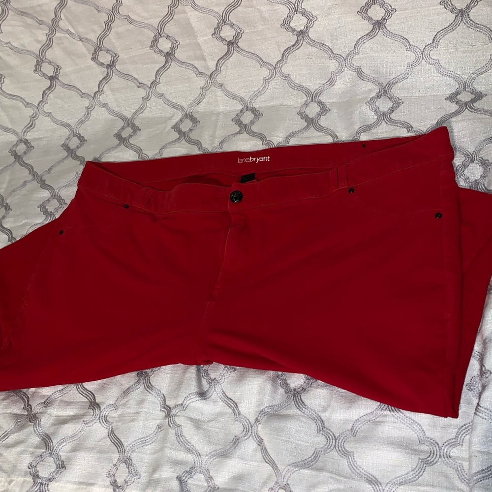 Lane Bryant Red Stretch Jeggings